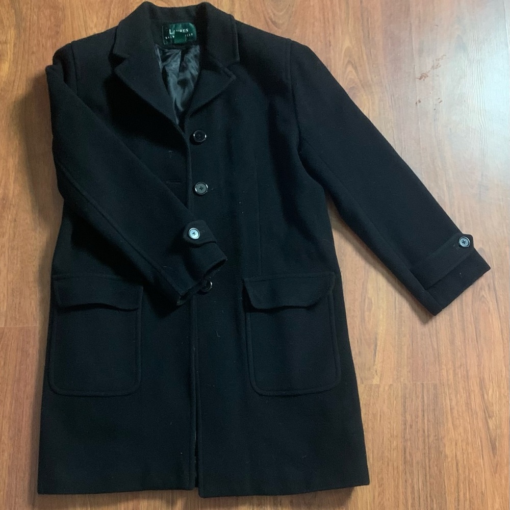 Ralph Lauren coat, womens size 8, all black